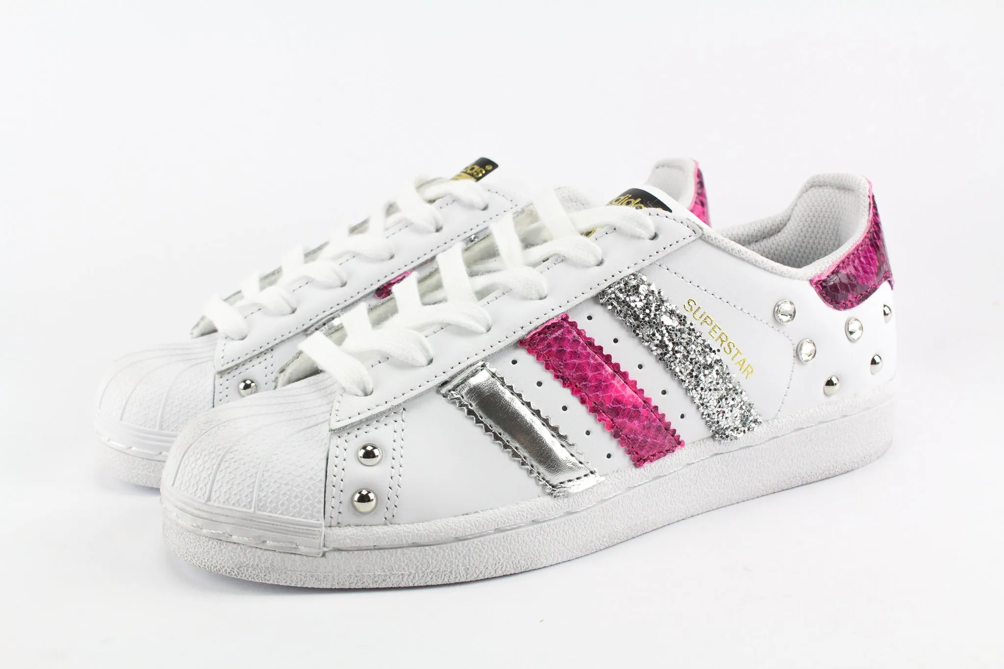 Adidas Superstar Pitone Fluo Glitter & Borchie