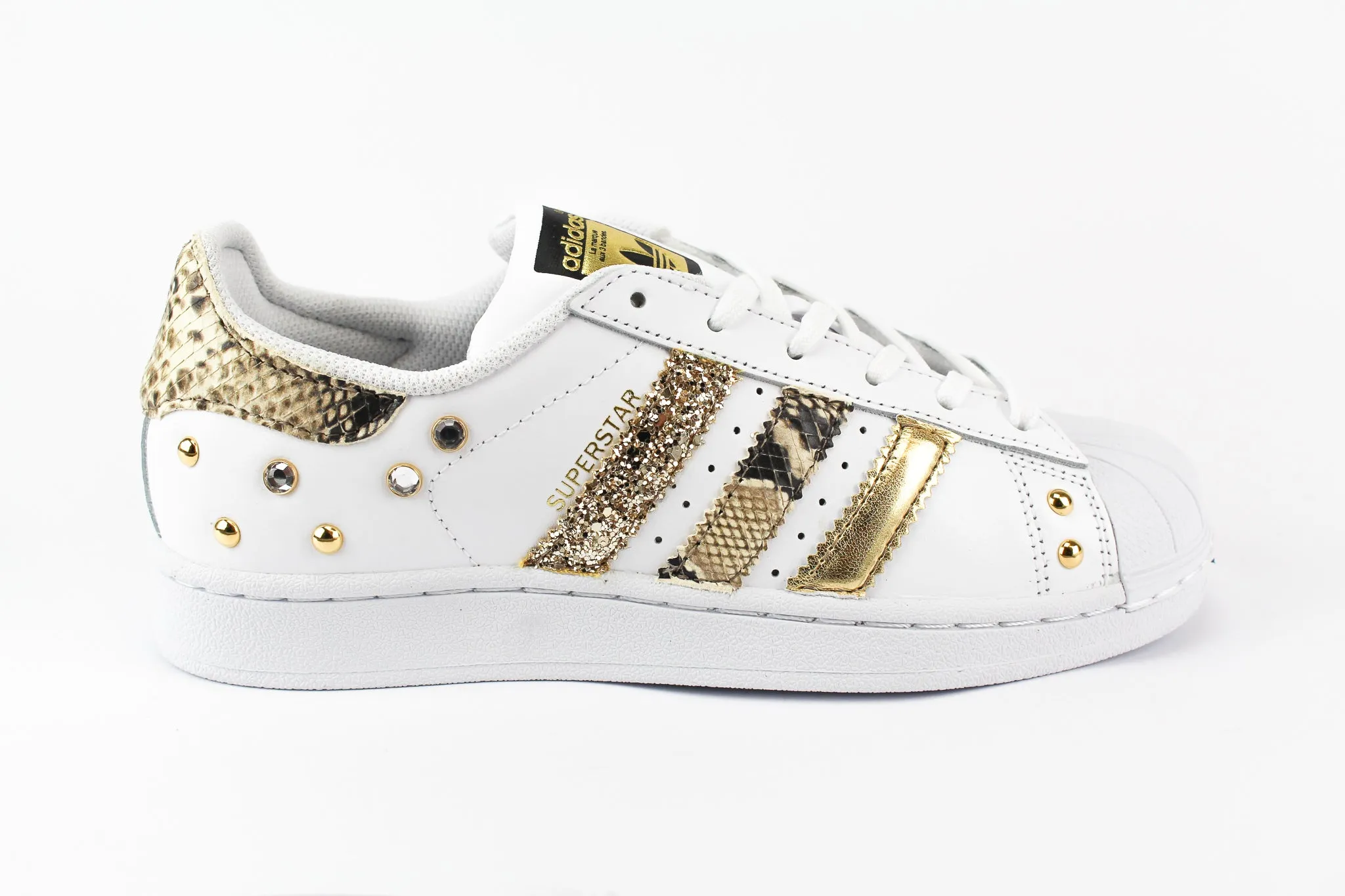 Adidas Superstar Pitone Glitter & Borchie