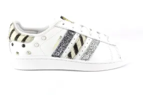 Adidas Superstar Zebrate Glitter  Borchie & Perle