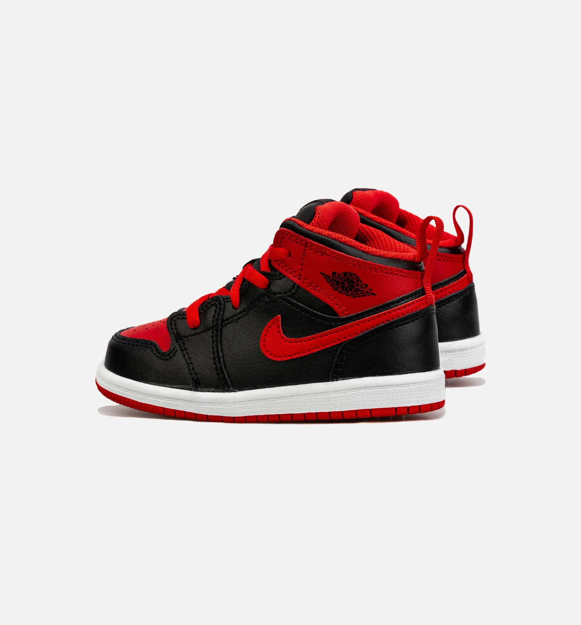 Air Jordan 1 Mid Infant Toddler Lifestyle Shoe - Black/Red