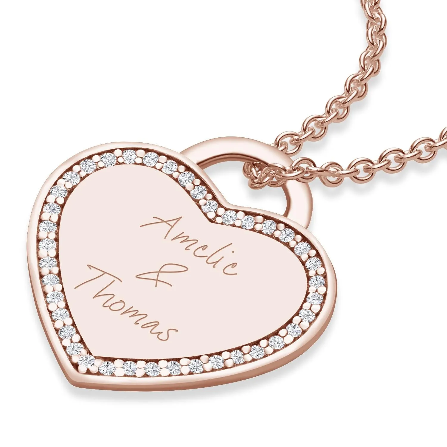 Amour - Rosegold vergoldet - Zirkonia