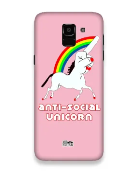 ANTI-SOCIAL UNICORN  |  samsung galaxy j6 Phone Case