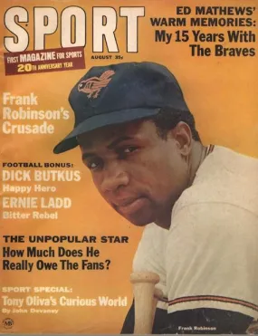 August 1966 SPORT Cover (Frank Robinson, Baltimore Orioles)