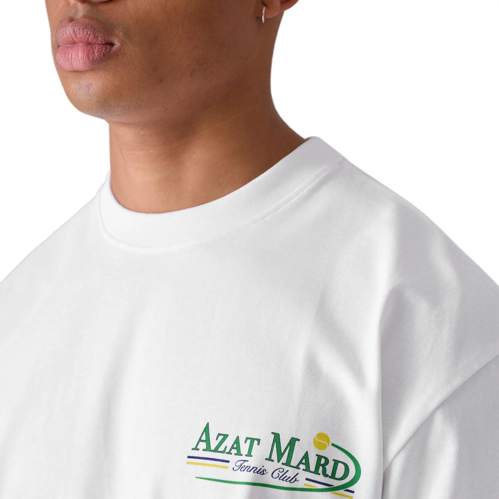 Azat Mard Tennis Club T Shirt White