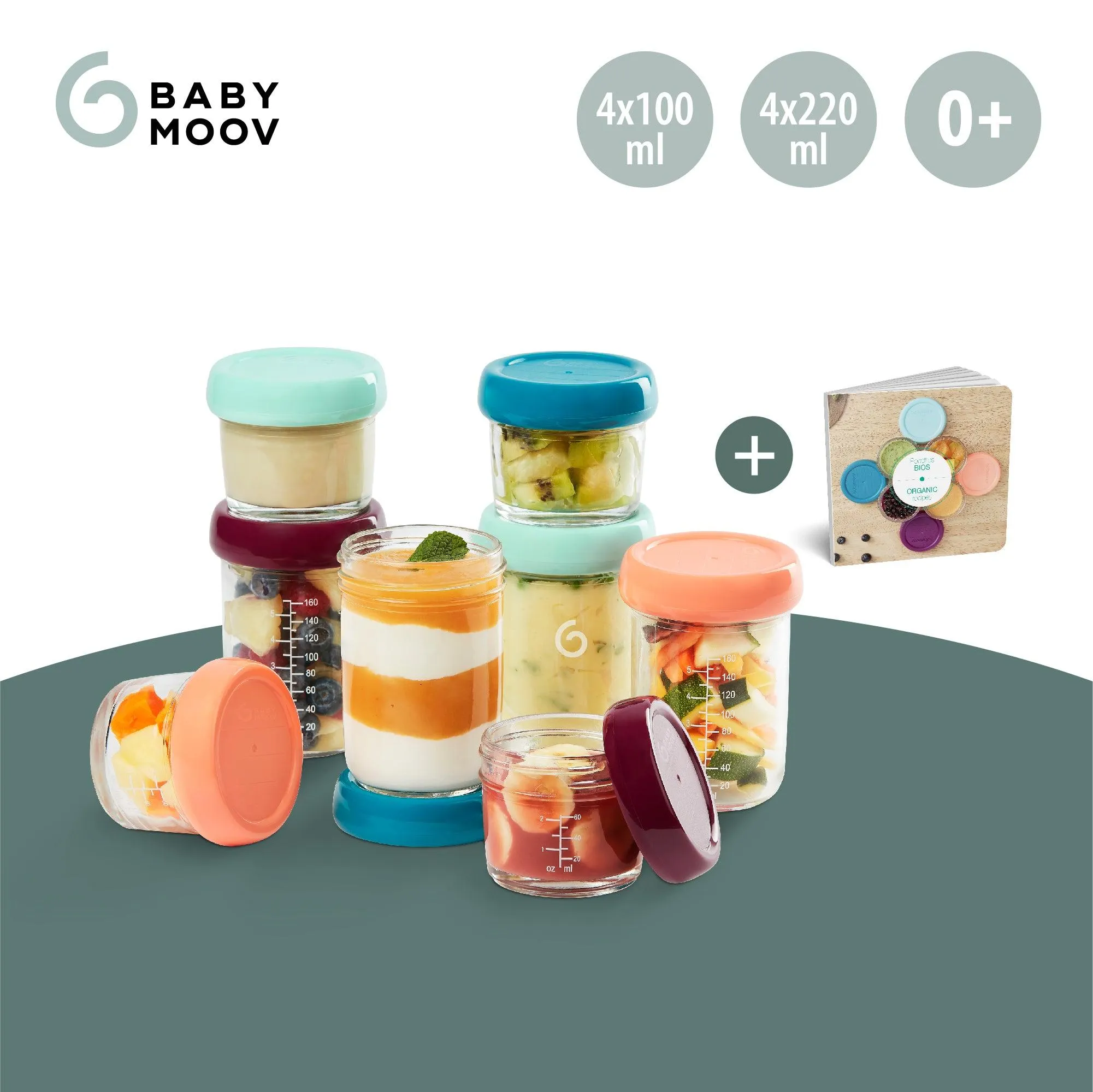 Babymoov Babybowls Glass Storage Containers Multiset of 8