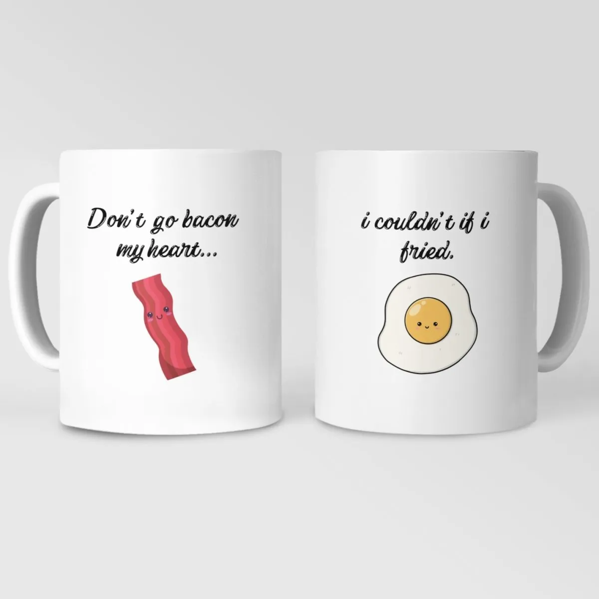 Bacon And Egg Matching Couple Mugs