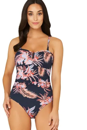 Baku Vanuatu Midnight Print Maillot Bandeau One Piece Swimsuit