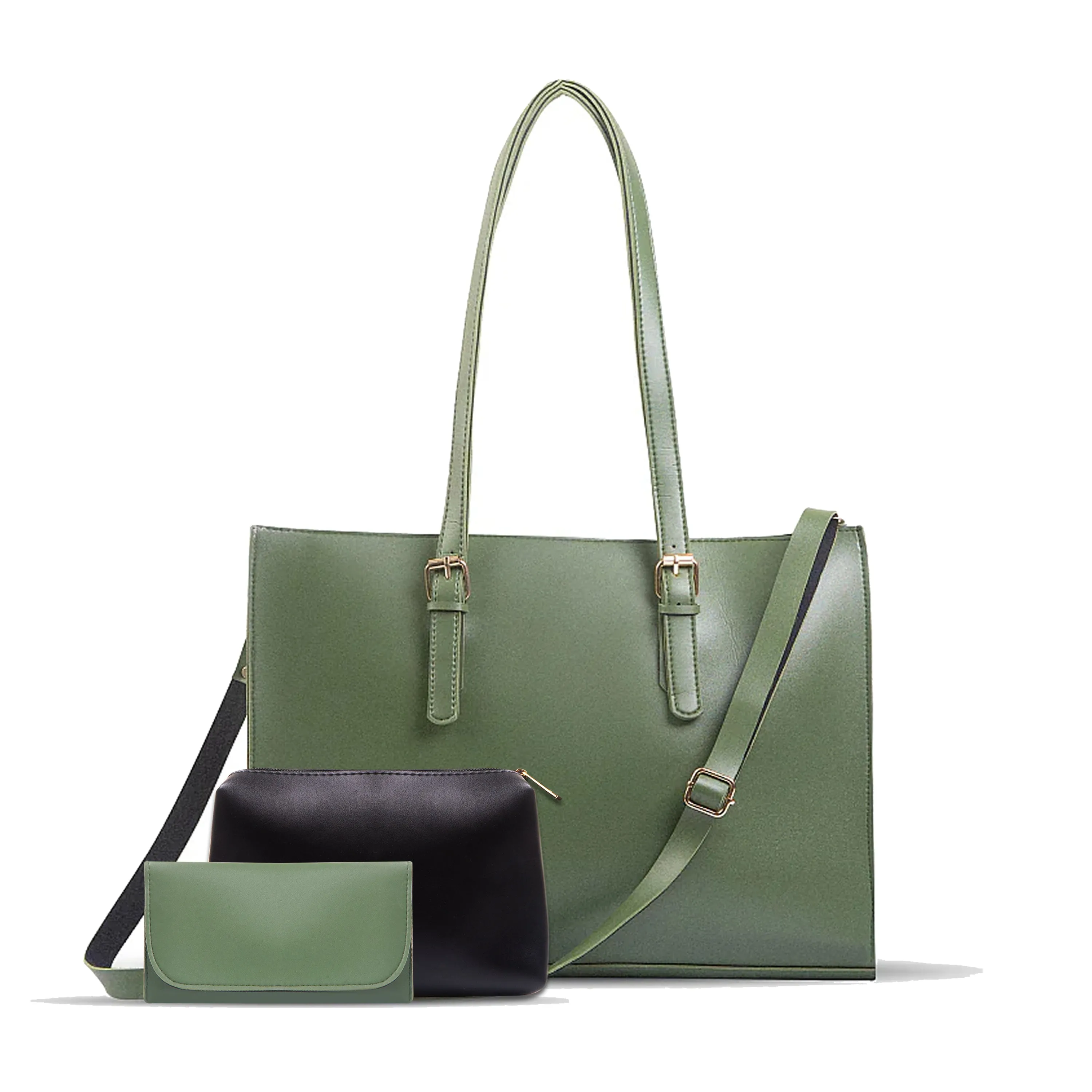 Blossom Green 3Pcs Tote Bagset