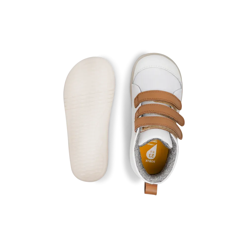 Bobux I-Walk Hi Court White   Caramel