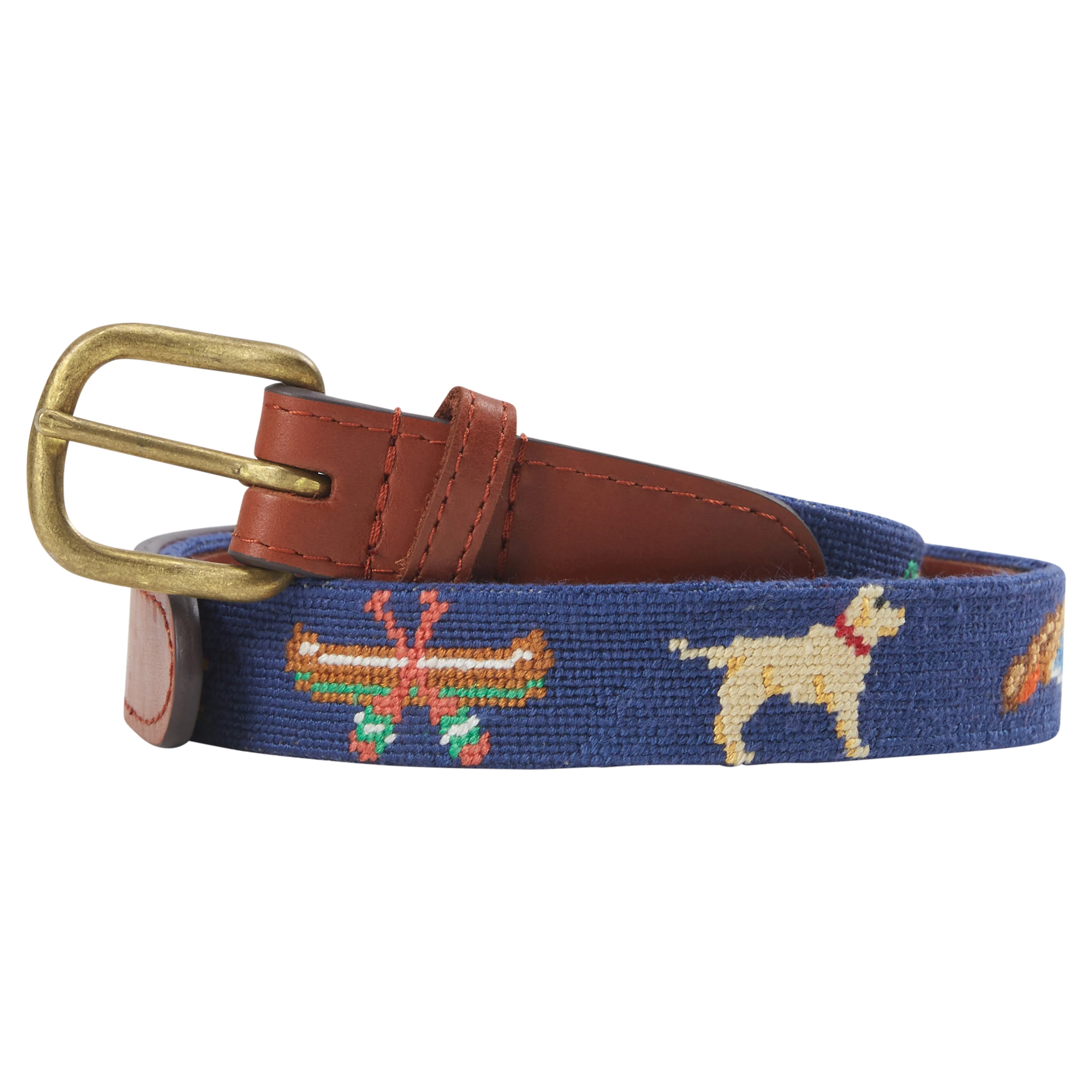 Boy's Needlepoint Belt - Navy