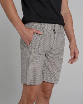 CARLISLE CHECK TAILORED MEN'S SHORTS | MUSHROOM