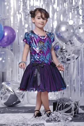 Chevron Sequins Net Layers Tutu Frock | BIRTHDAY BASH | F2091