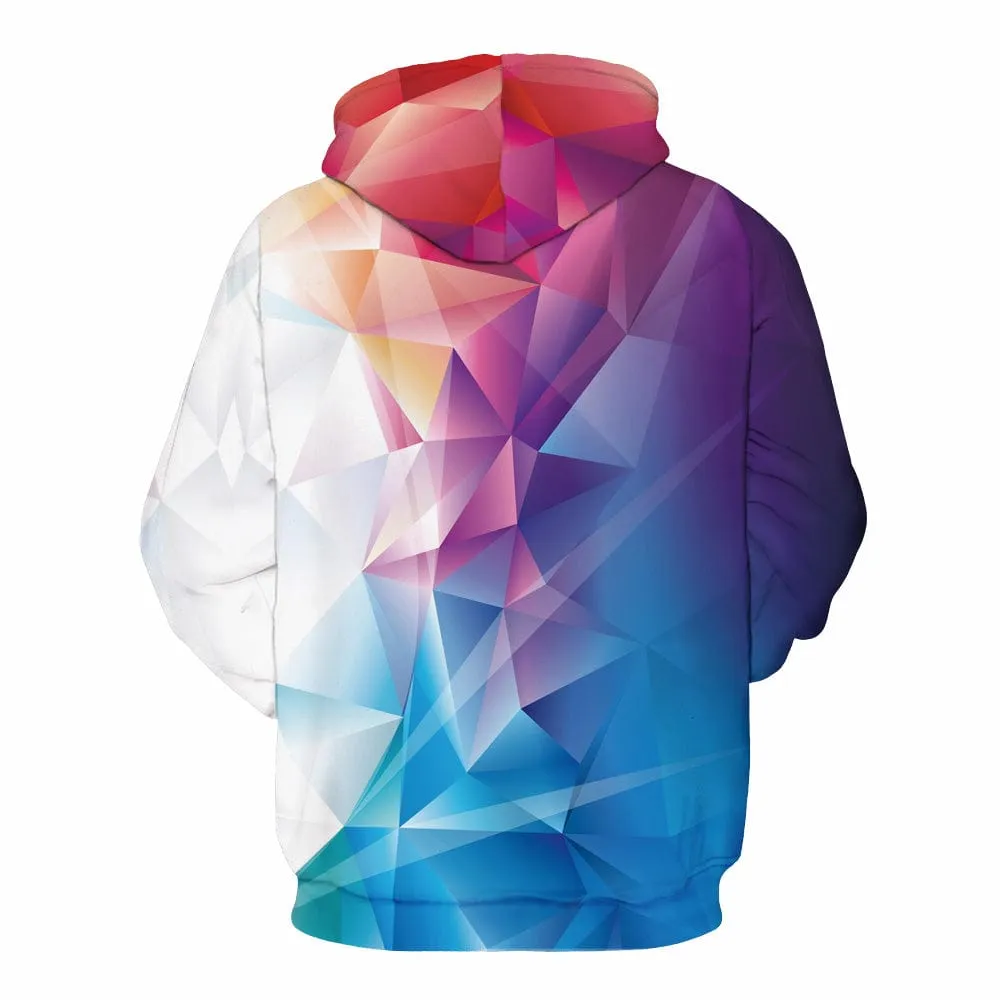 Color Block Prism 3D Sweatshirt - S-3XL