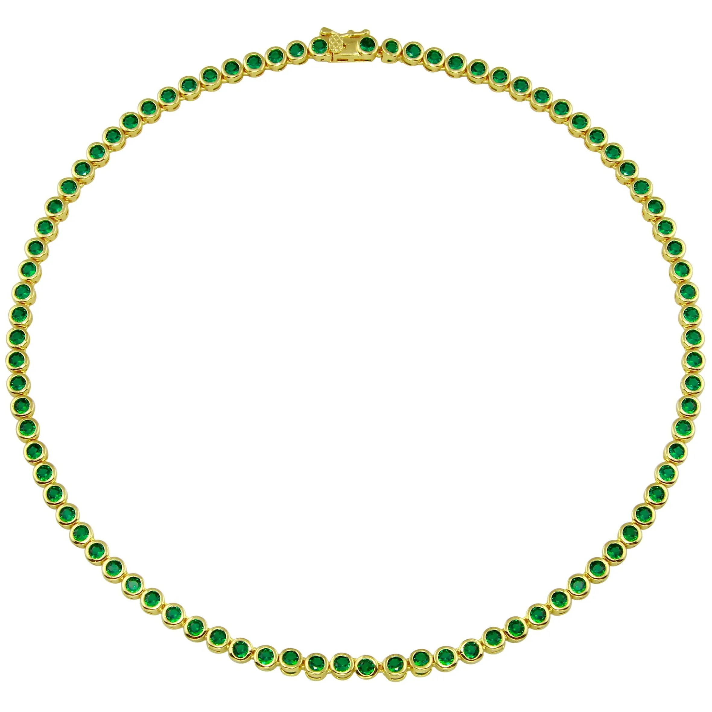 Colored Bezel Tennis Choker