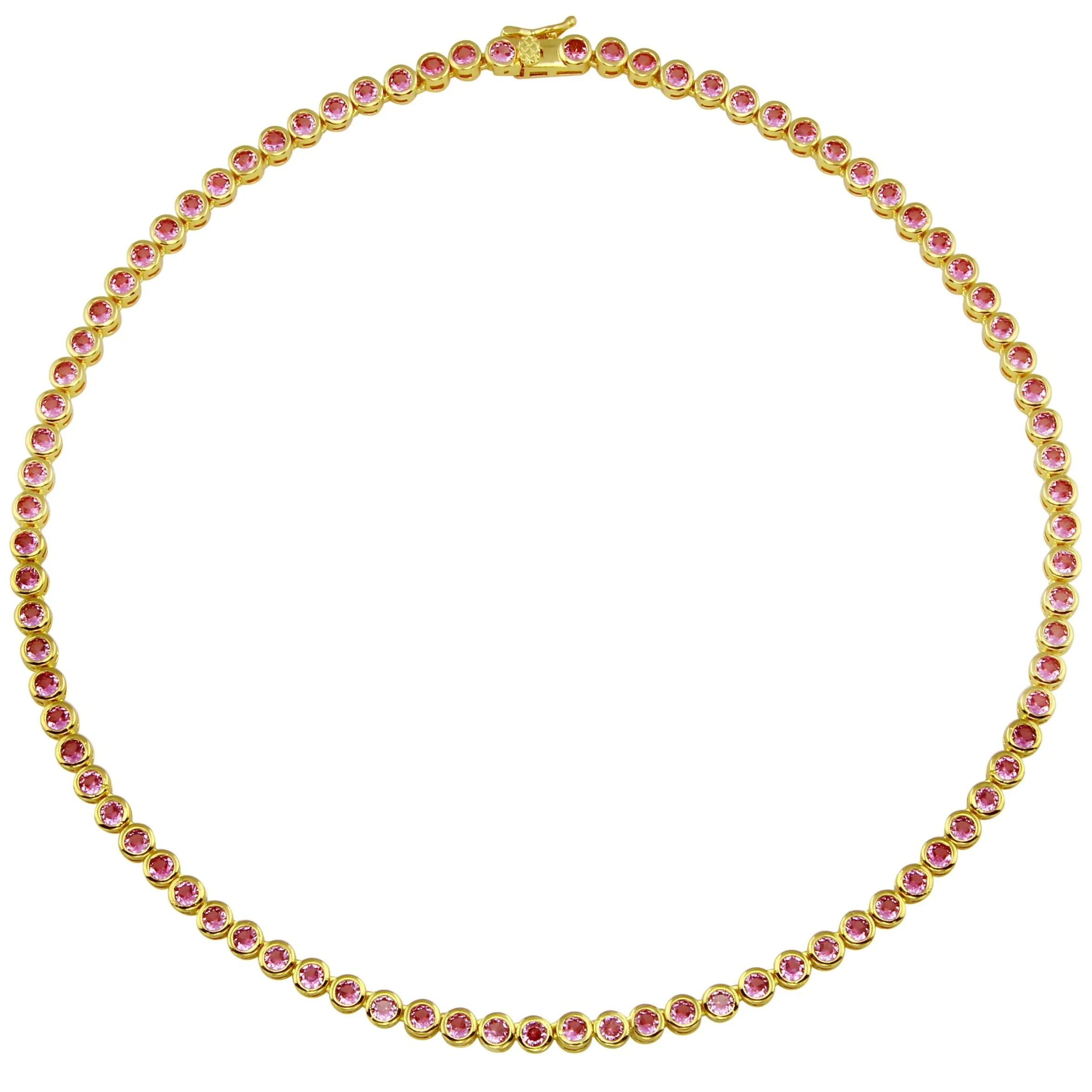 Colored Bezel Tennis Choker