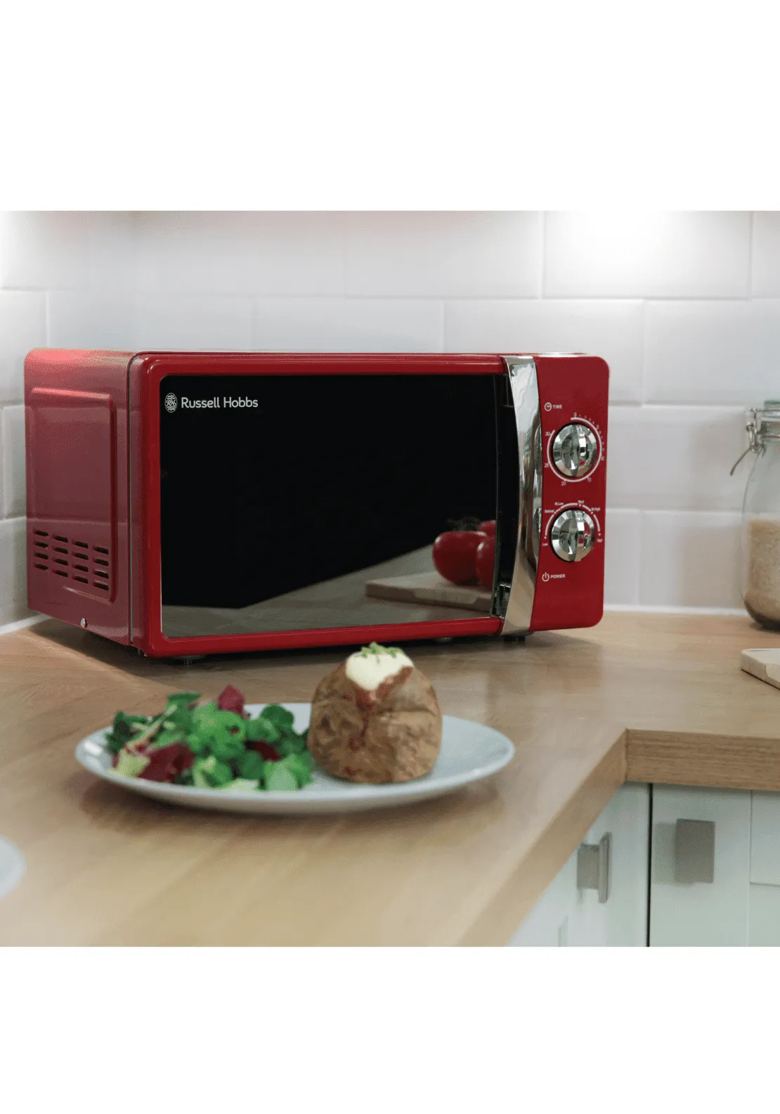 Colours Plus Manual Microwave - Red