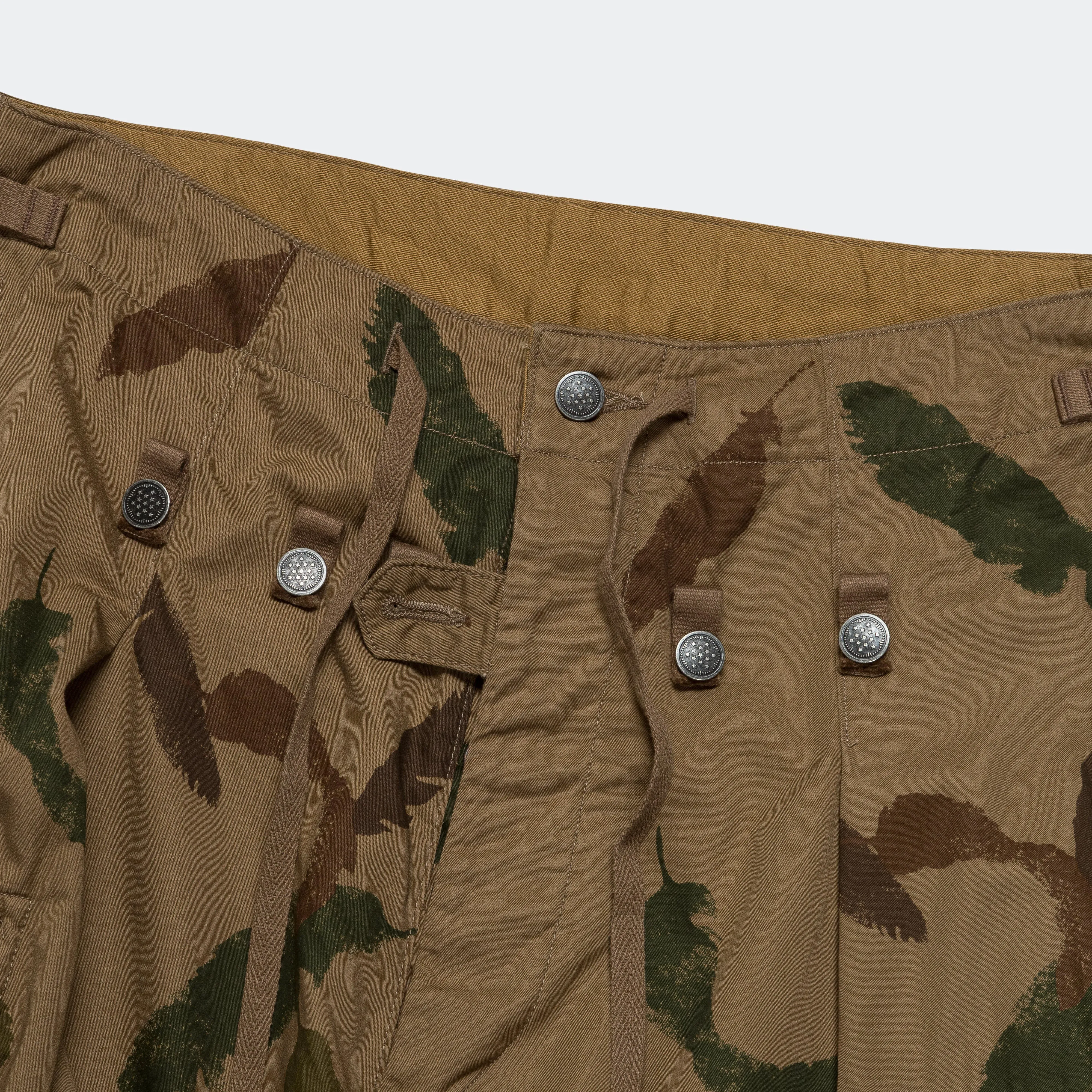 Combed Burberry FEATHER CAMO JUMBO Cargo Pants - Brown