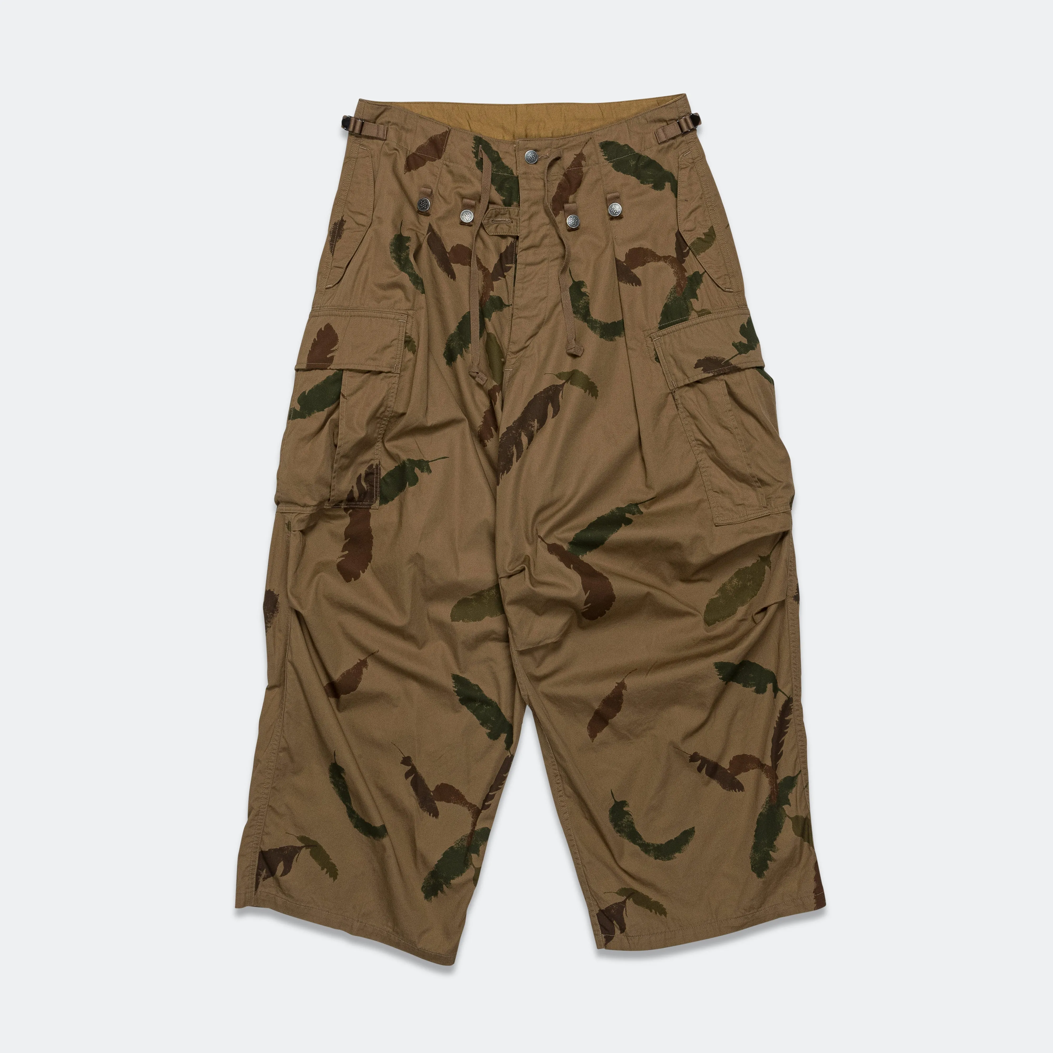 Combed Burberry FEATHER CAMO JUMBO Cargo Pants - Brown