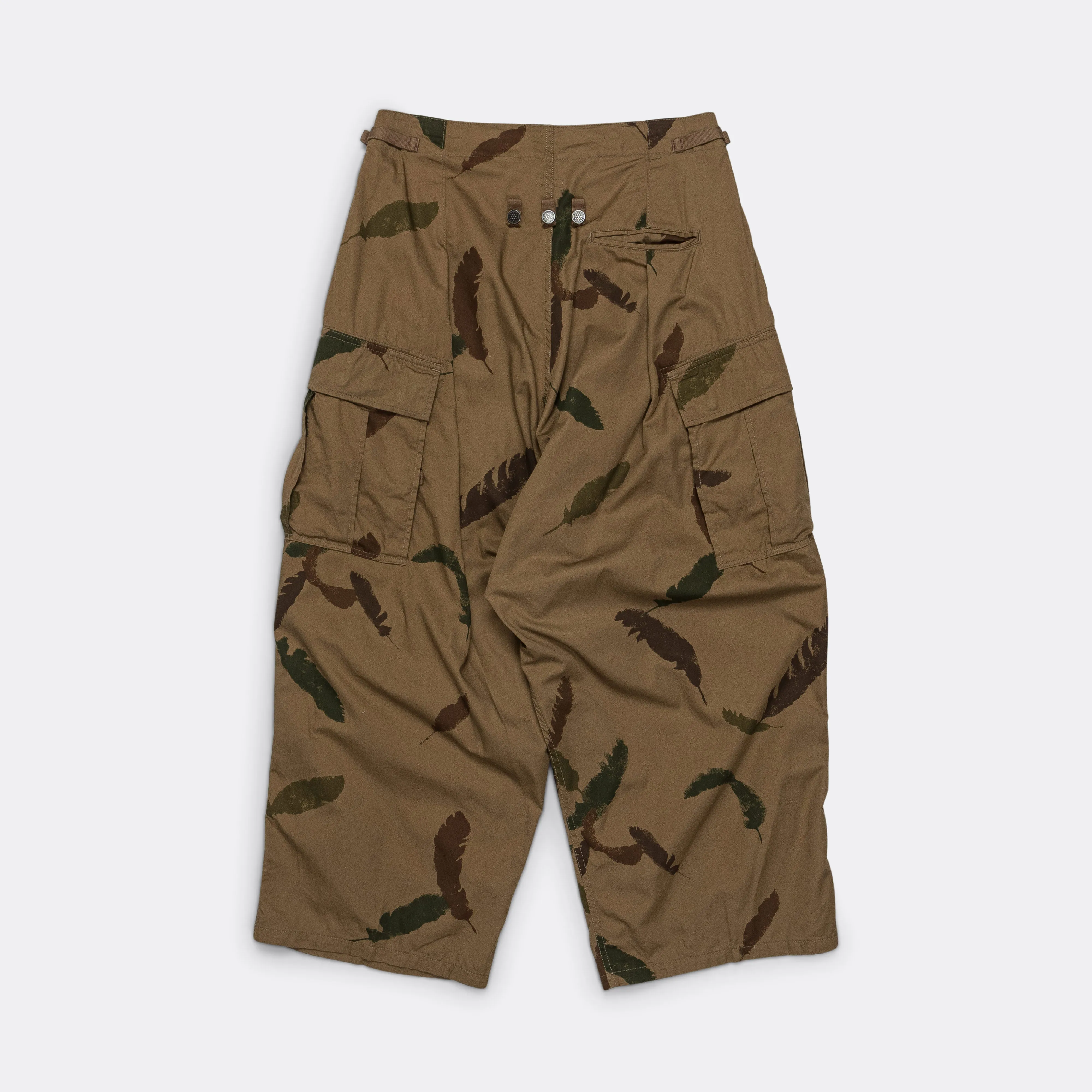 Combed Burberry FEATHER CAMO JUMBO Cargo Pants - Brown