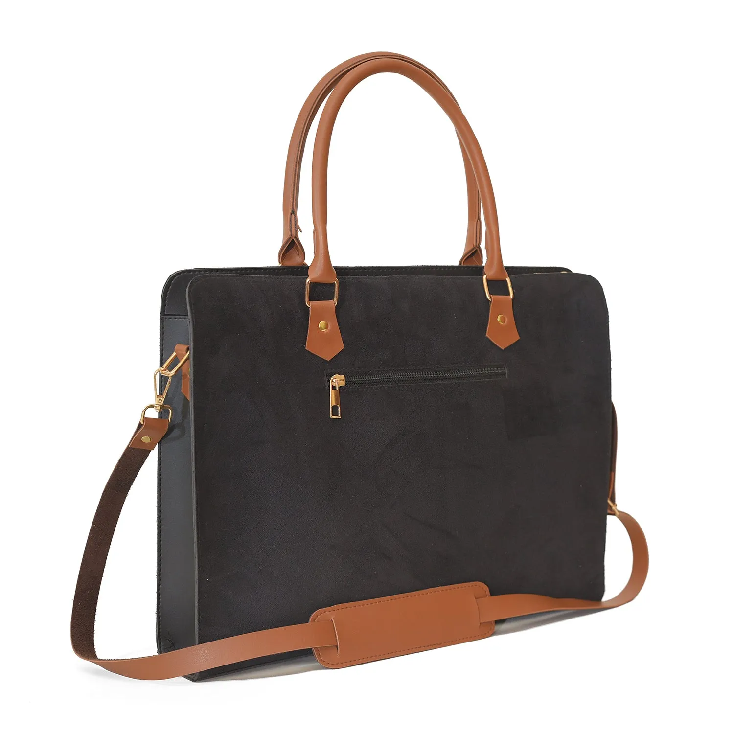 Craze laptop bag Suede Black