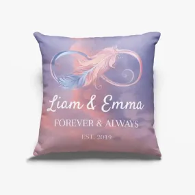 Custom Names Infinity Sky Pillow For Couples