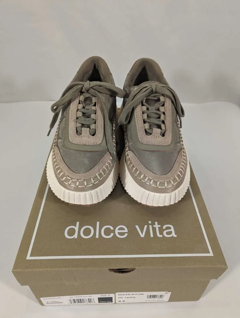 DOLEN NYLON SNEAKERS DK TAUPE NYLON - re:vita