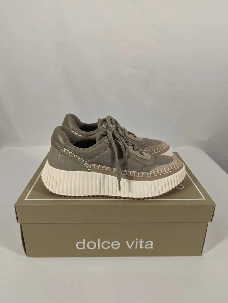 DOLEN NYLON SNEAKERS DK TAUPE NYLON - re:vita