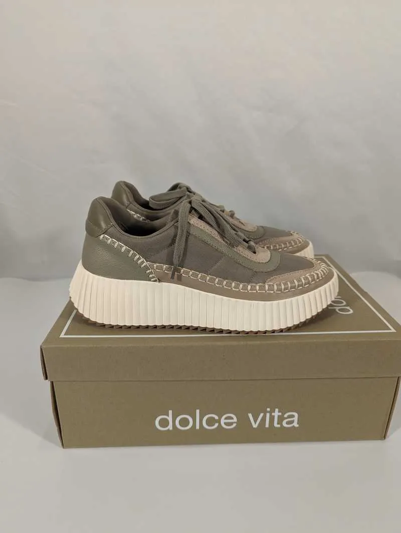 DOLEN NYLON SNEAKERS DK TAUPE NYLON - re:vita