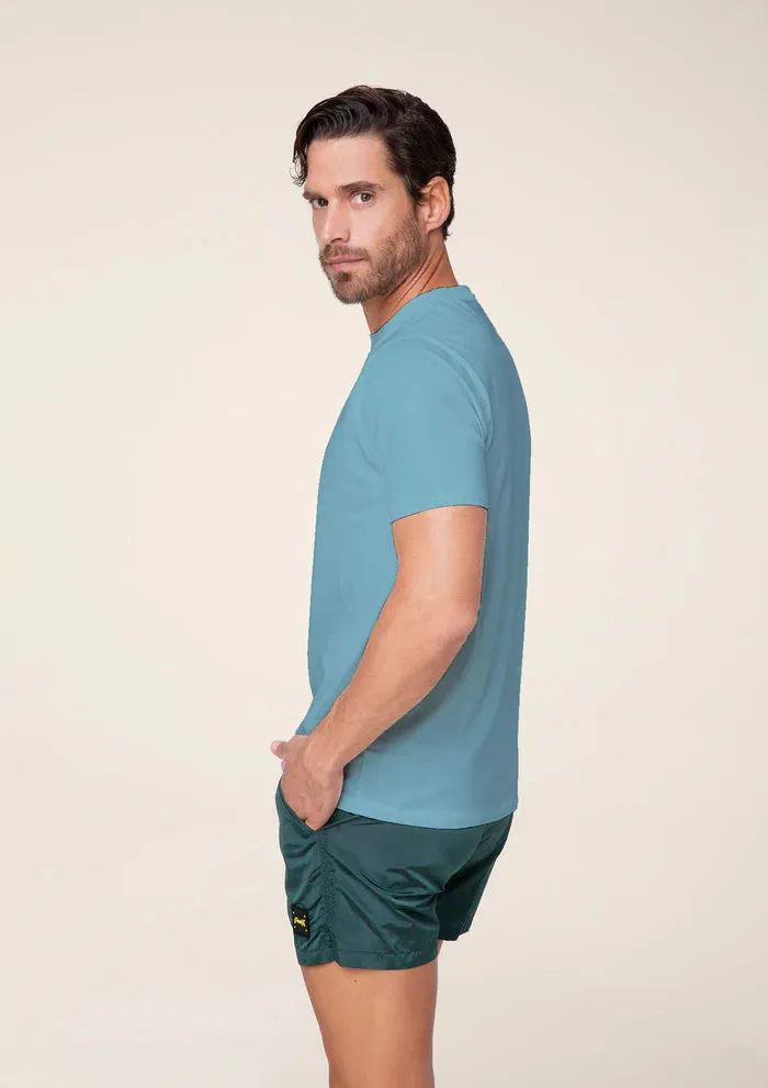 EFFEK T-SHIRT AZZURRA CON TASCHINO