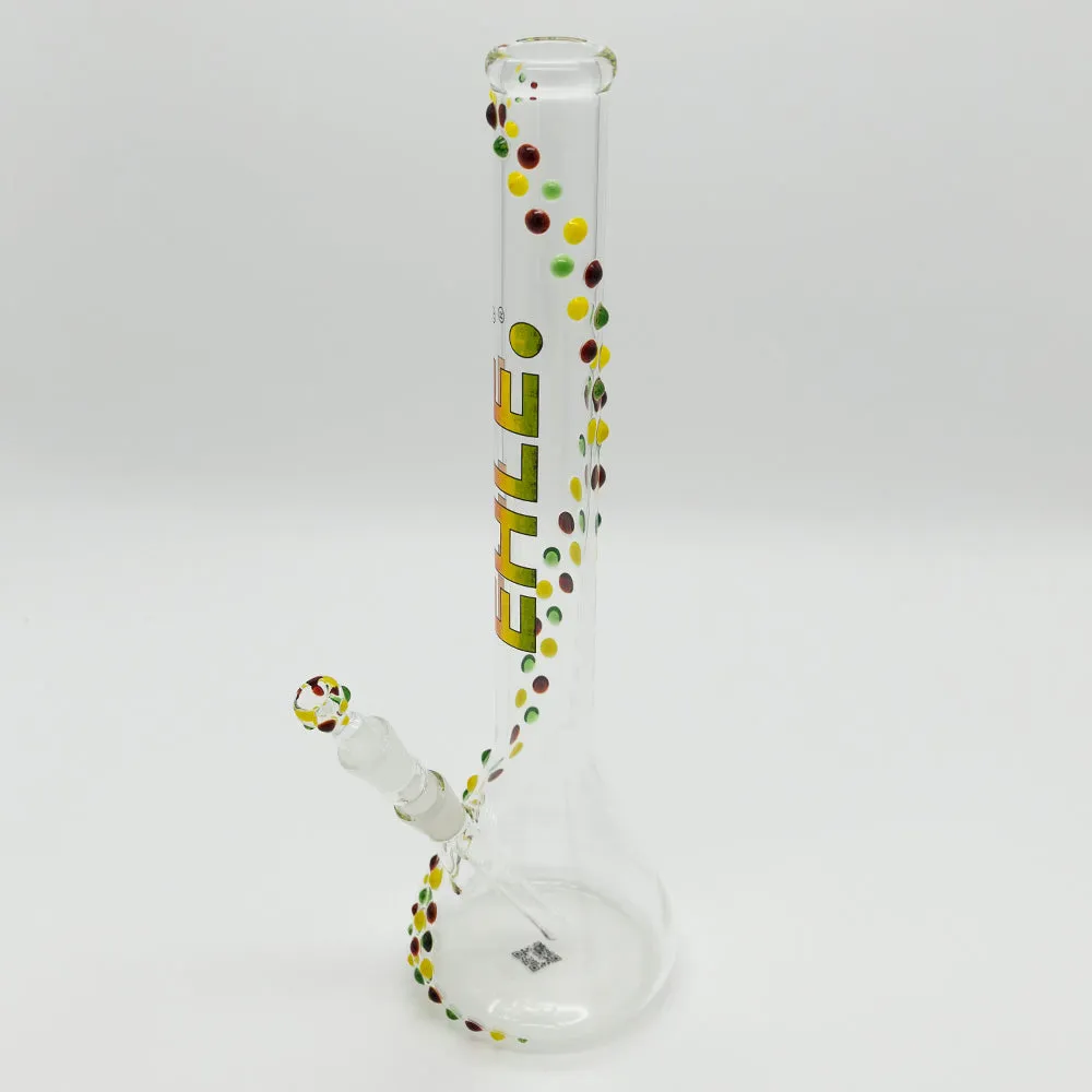 EHLE - Beaker Glass Bong - Rasta