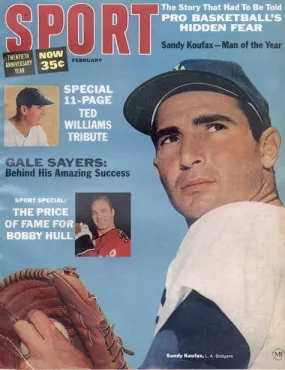 February 1966 SPORT Cover (Sandy Koufax, Los Angeles Dodgers)