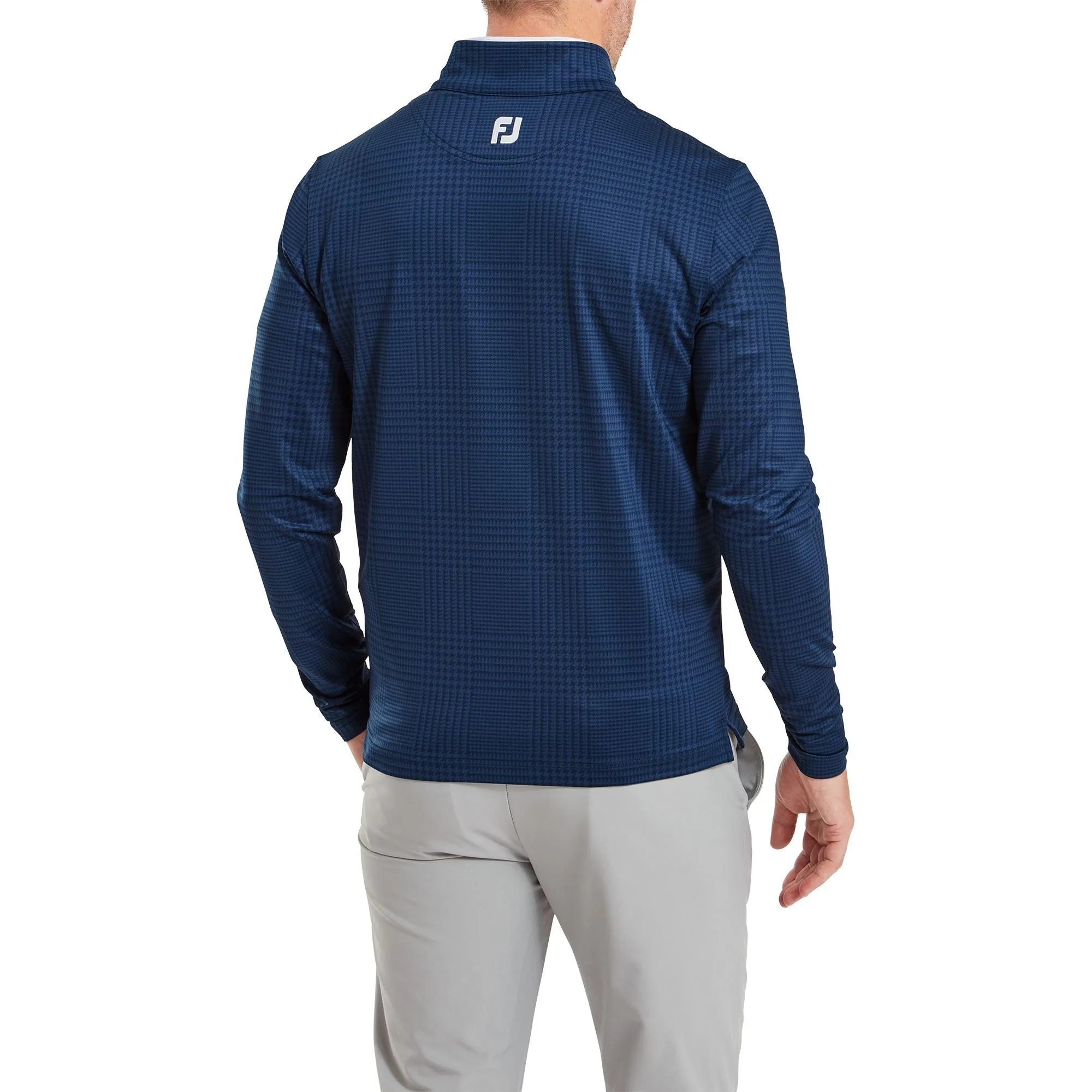 Footjoy Midlayer Glen Plaid imprimé navy