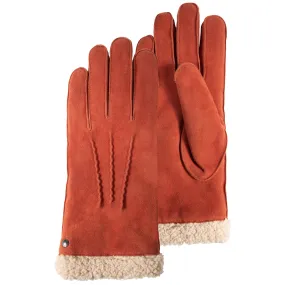 Gants Femme cuir velours fourrés Mandarine