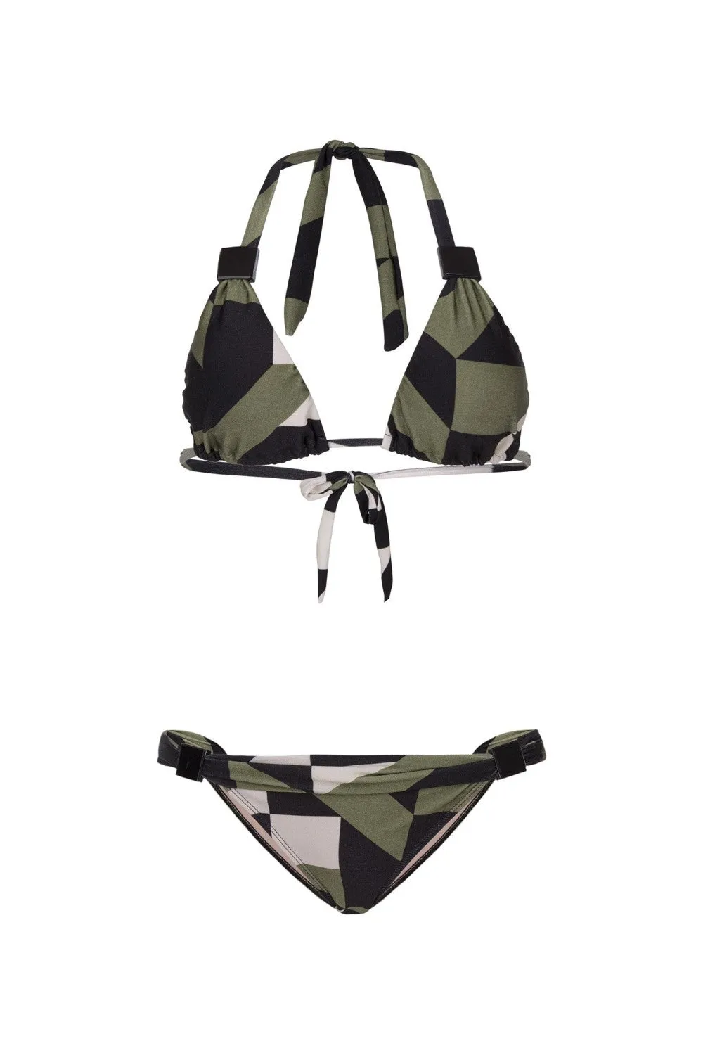 Geometrique Long Triangle Bikini