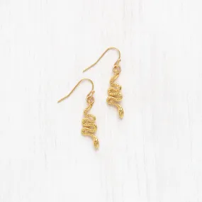 Gold Plated Snake Earrings