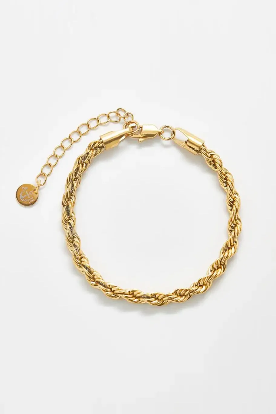 Gold Rope Chain Bracelet