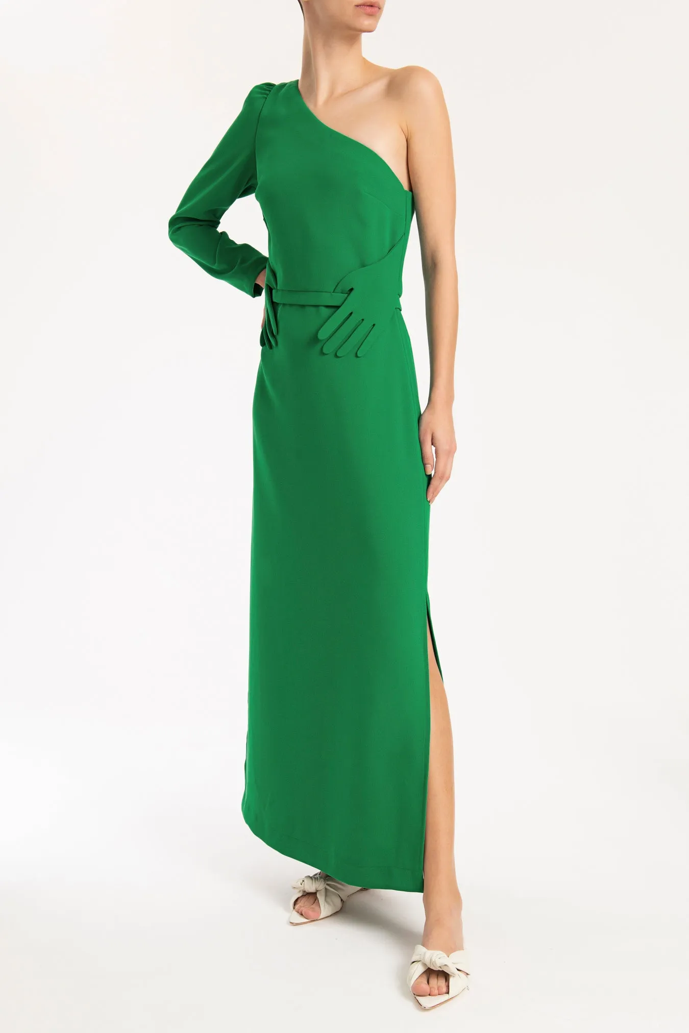 Hands One-Shoulder Long Dress