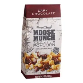 Harry & David Dark Chocolate Moose Munch Popcorn 4.5 Oz Gable Box 6ct Case