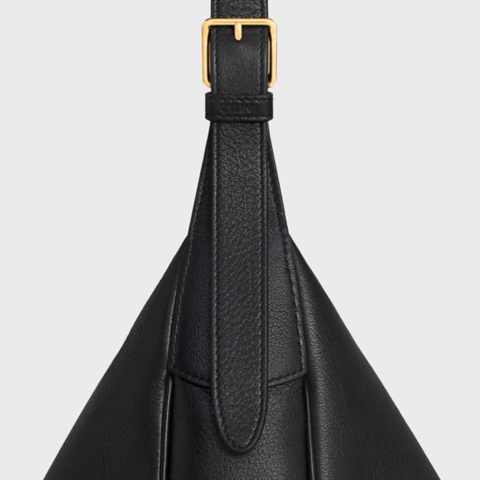 HELOISE CUIR TRIOMPHE BAG IN SUPPLE CALFSKIN - BLACK