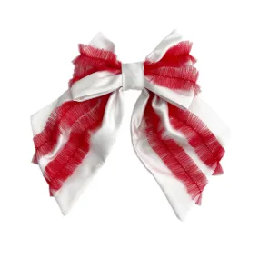 Holly Ruffle Hair Bow