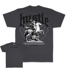 Hustle Builds Strong People - Heather Charcoal T-Shirt