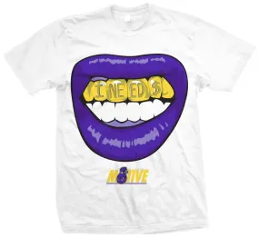 I Need Money - Purple/Yellow on White T-Shirt