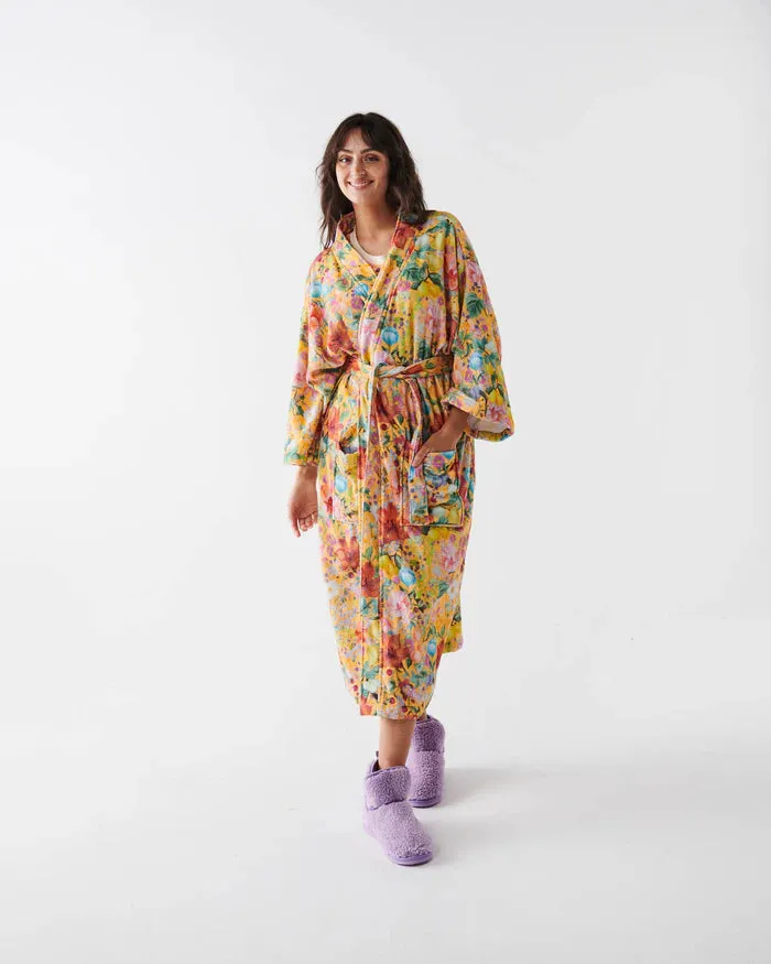 KIP & CO Terry Bath Robe ABUNDANCE MARIGOLD