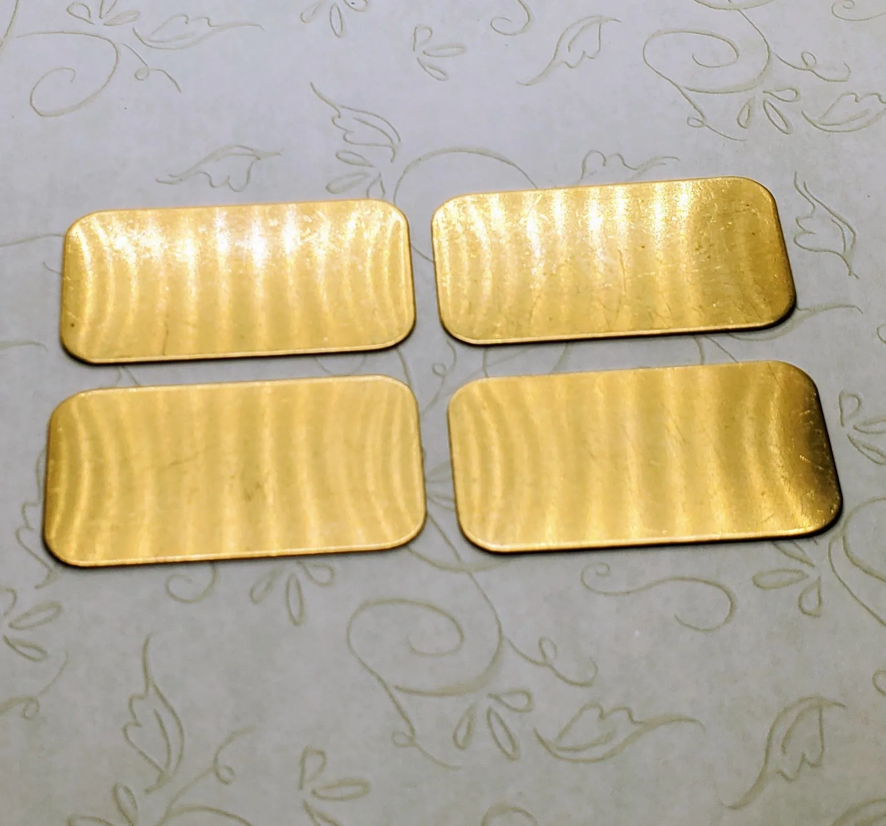 Large Raw Brass Rectangles (4) - TC263