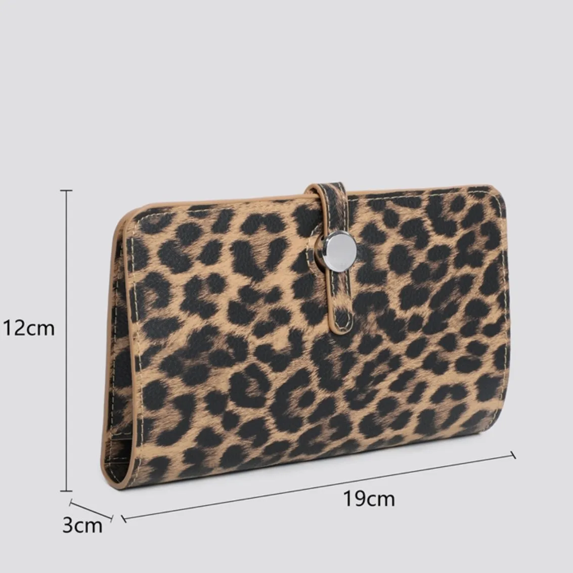 Leopard Print Wallet & Coin Purse - Brown Leopard