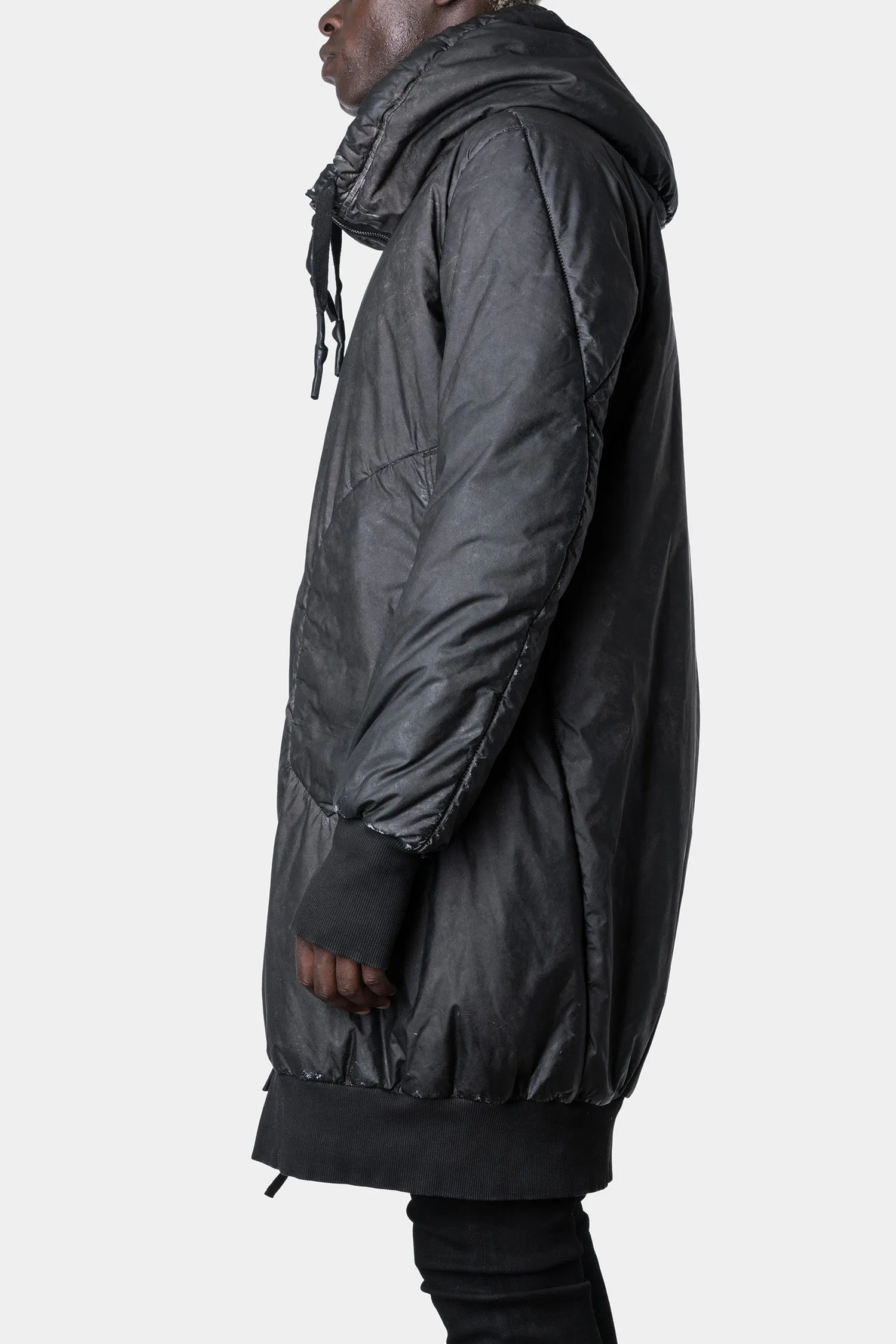 Long hooded reflective parkas