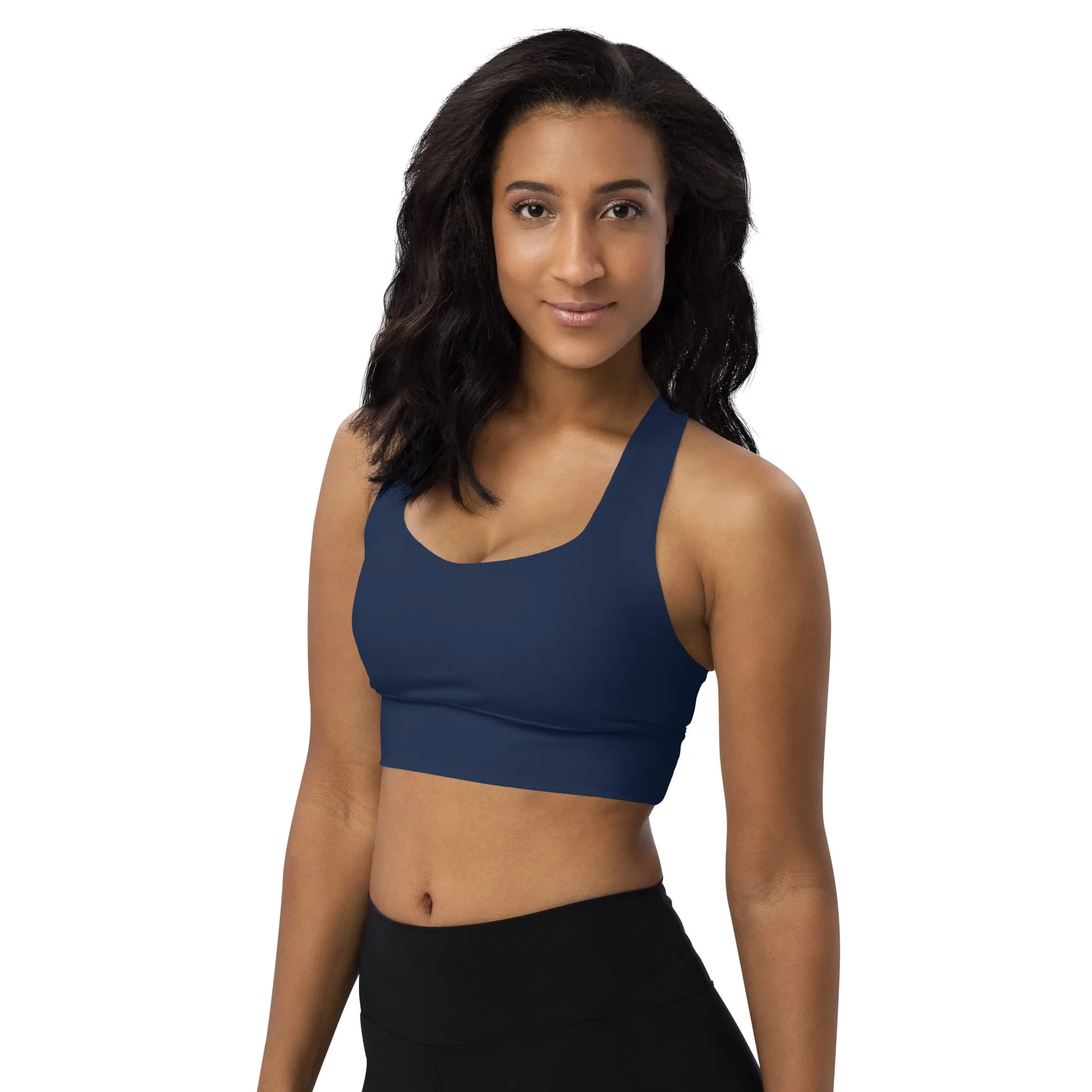 Longline sports bra Navy