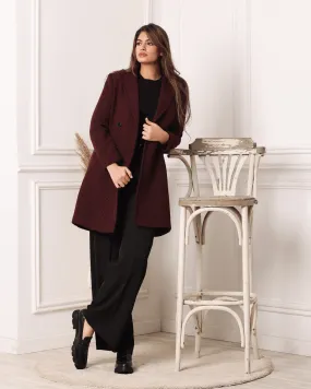 Manteau Myrtille Bordeaux