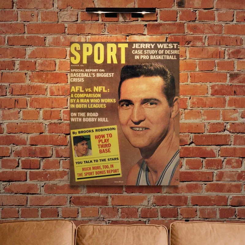 March 1965 SPORT Cover (Jerry West, Los Angeles Lakers)