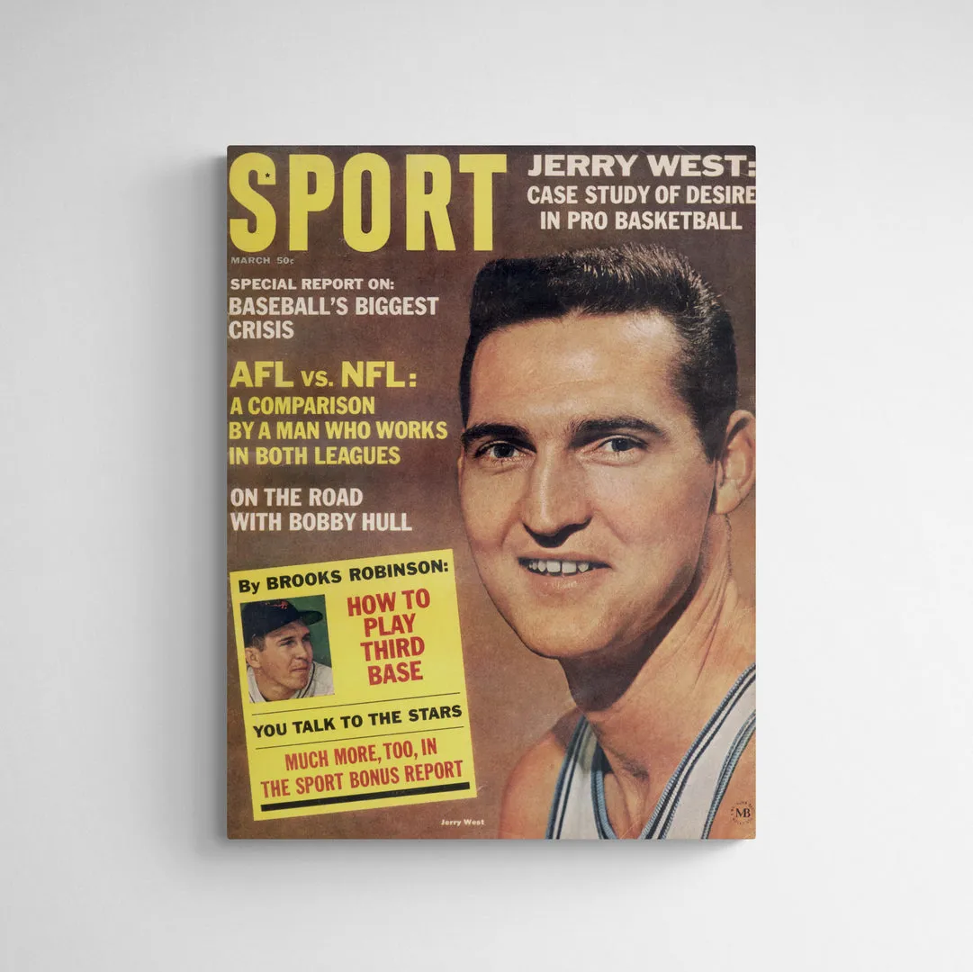 March 1965 SPORT Cover (Jerry West, Los Angeles Lakers)